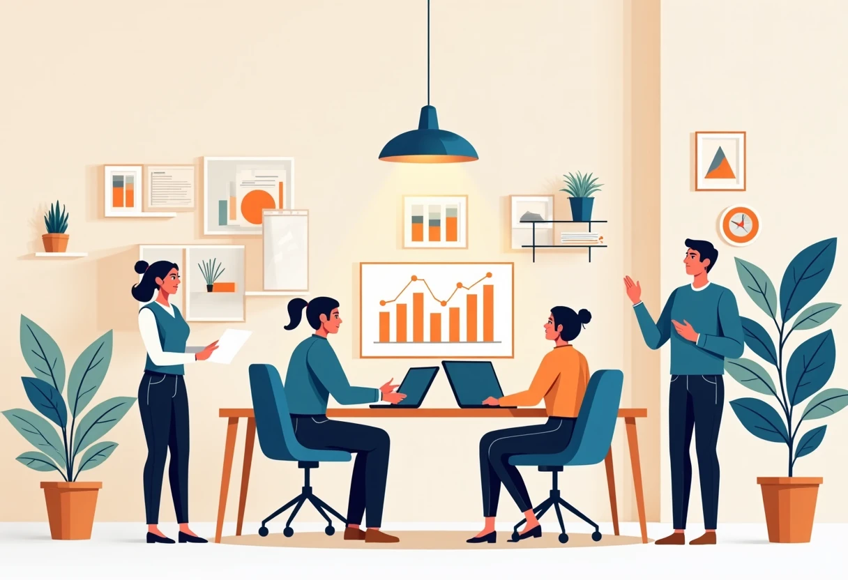 Professionnels diversifiés en discussion